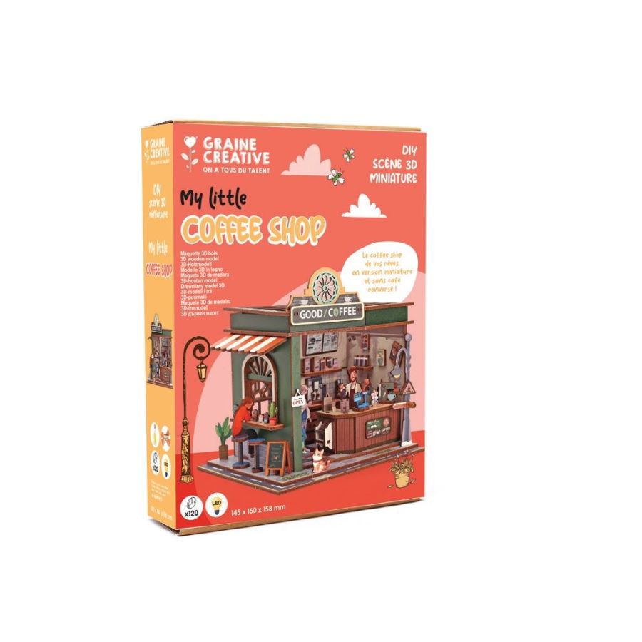 Maquette 3D bois «Coffee Shop» – Kit DIY