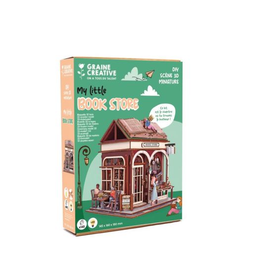 Maquette 3D bois «Book Store» – Kit DIY