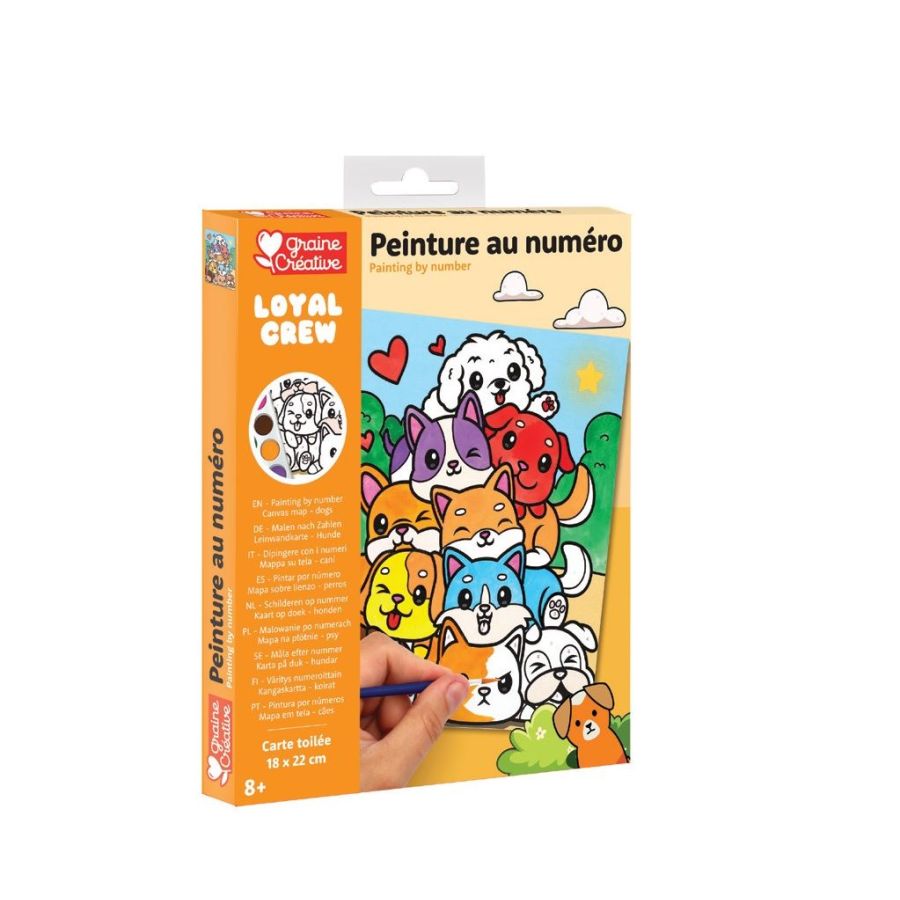 Peinture par Numéro 18x22 cm sur carton toilé – Loyal Crew – Graine Créative