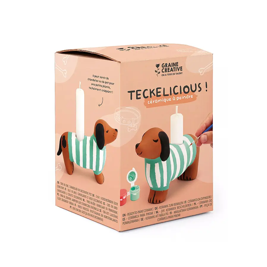 Teckel en céramique à peindre