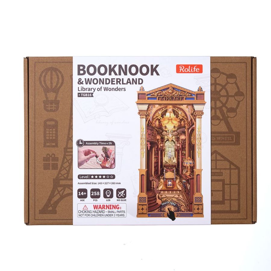 Maquette Bois 3D - Serre livres Library of Wonders - Rolife
