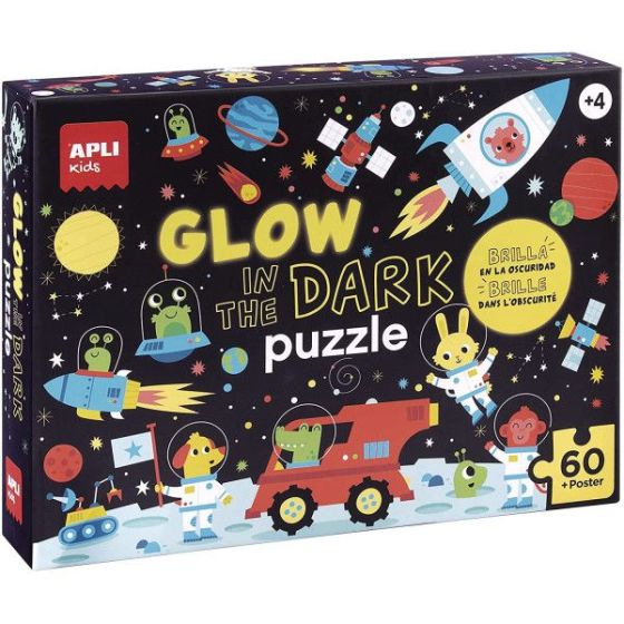 APLI kids - Puzzle junior - 60 pièces - Glow in the dark