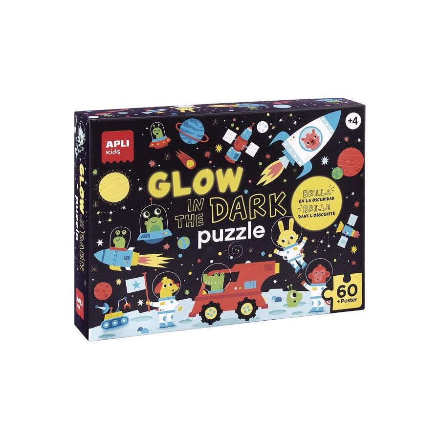 APLI kids - Puzzle junior - 60 pièces - Glow in the dark