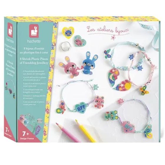 Coffret 8 bijoux d'amitié plastique fou à créer - Janod