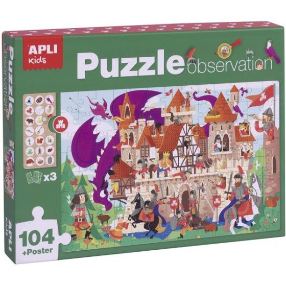 APLI Puzzle Château Observation 104 Pièces
