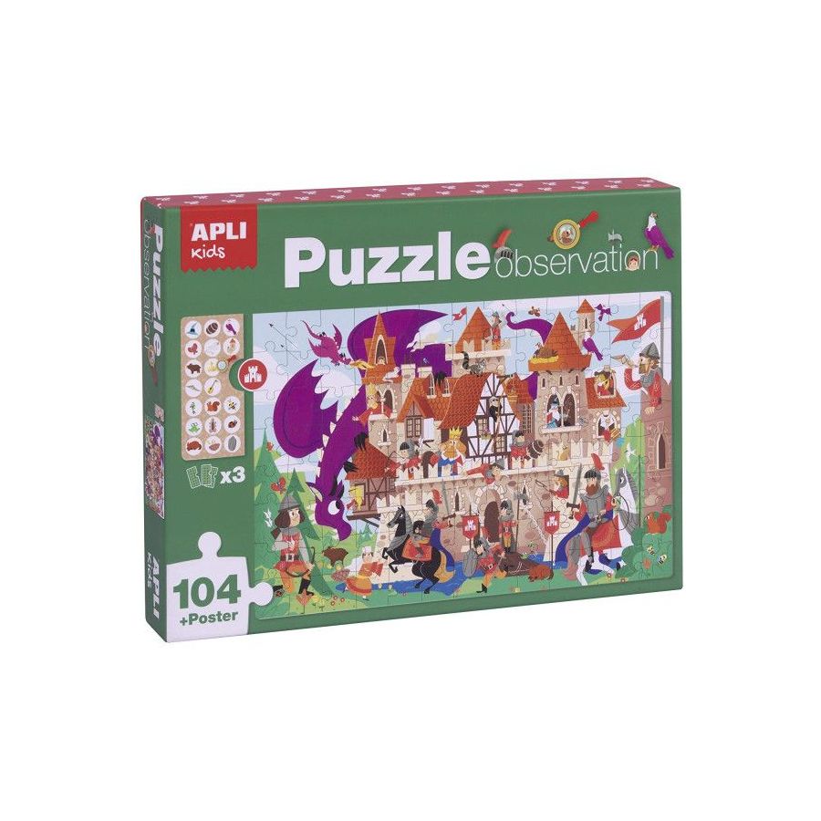 APLI Puzzle Château Observation 104 Pièces