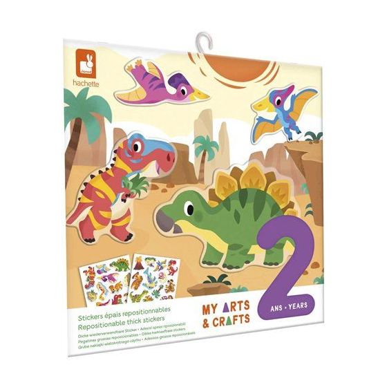 Stickers épais repositionnables Dinosaures 2 ans - Janod