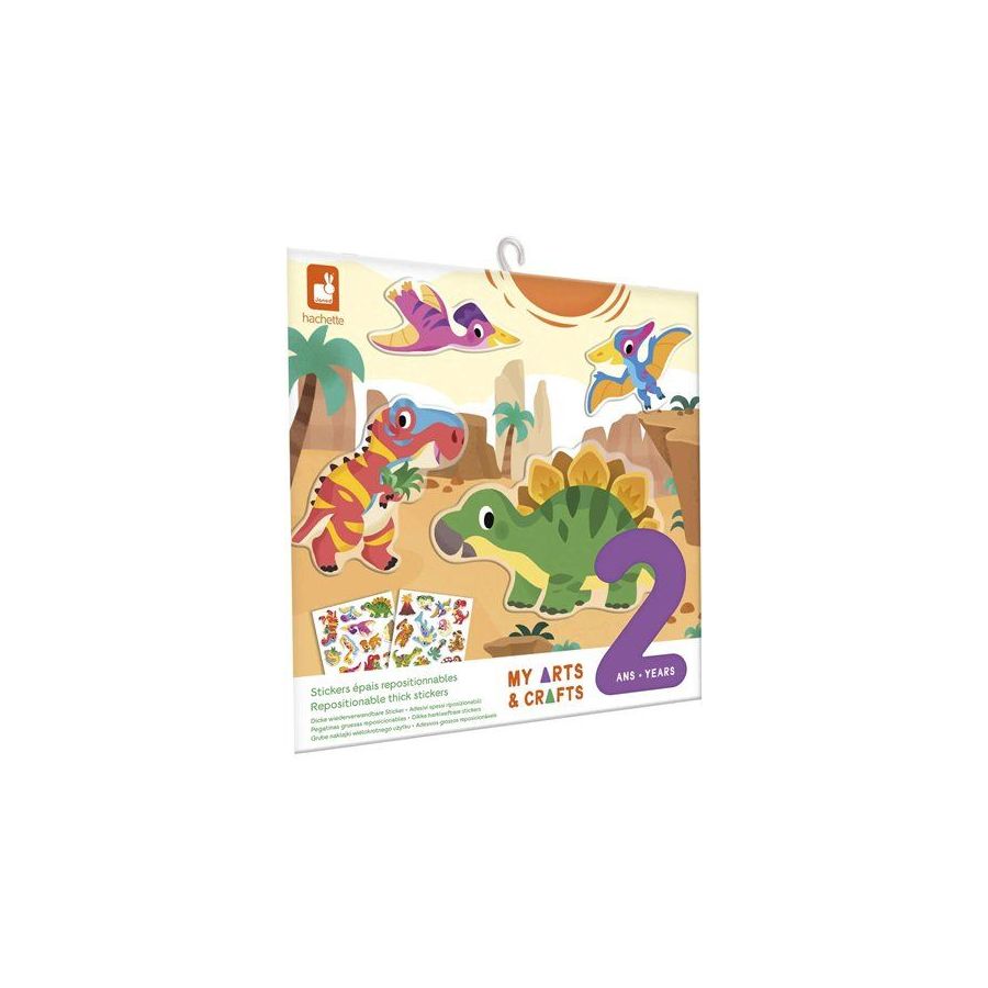 Stickers épais repositionnables Dinosaures 2 ans - Janod