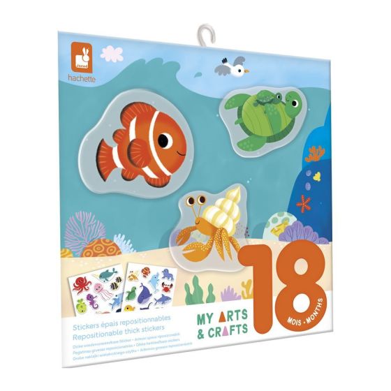 Stickers epais repositionnables la mer activites creatives  18 mois - Janod