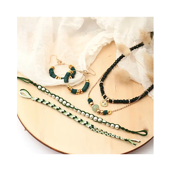 Kit bijoux DIY Jade – Collier, bracelet et boucles d’oreilles