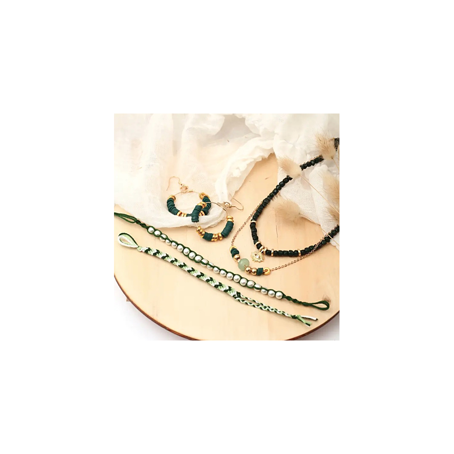 Kit bijoux DIY Jade – Collier, bracelet et boucles d’oreilles