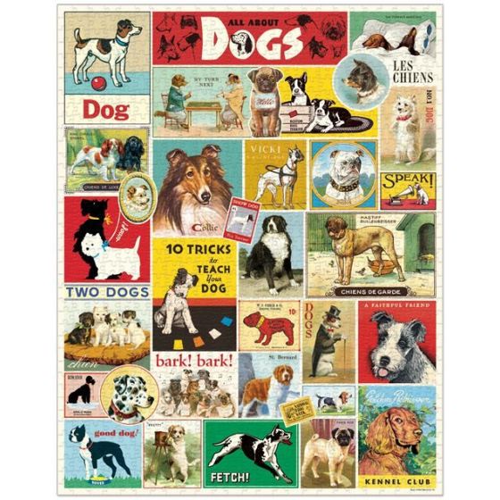 Puzzle Cavallini Chiens 1000 pièces 50 x | Art & Loisirs