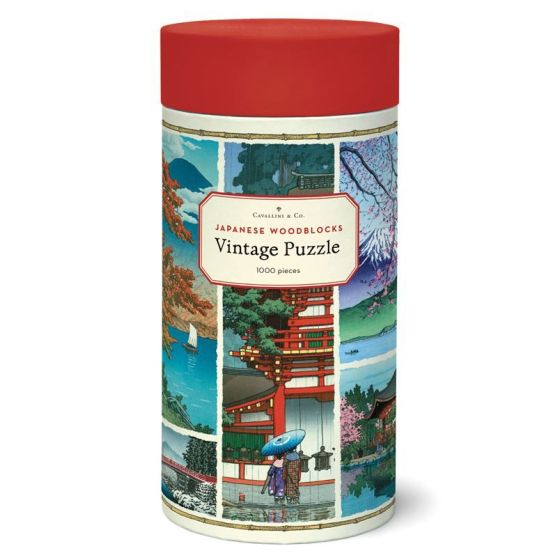 Puzzle Cavallini Estampes Japonaises 1000 pièces – 55 x 70 cm – Boîte tube