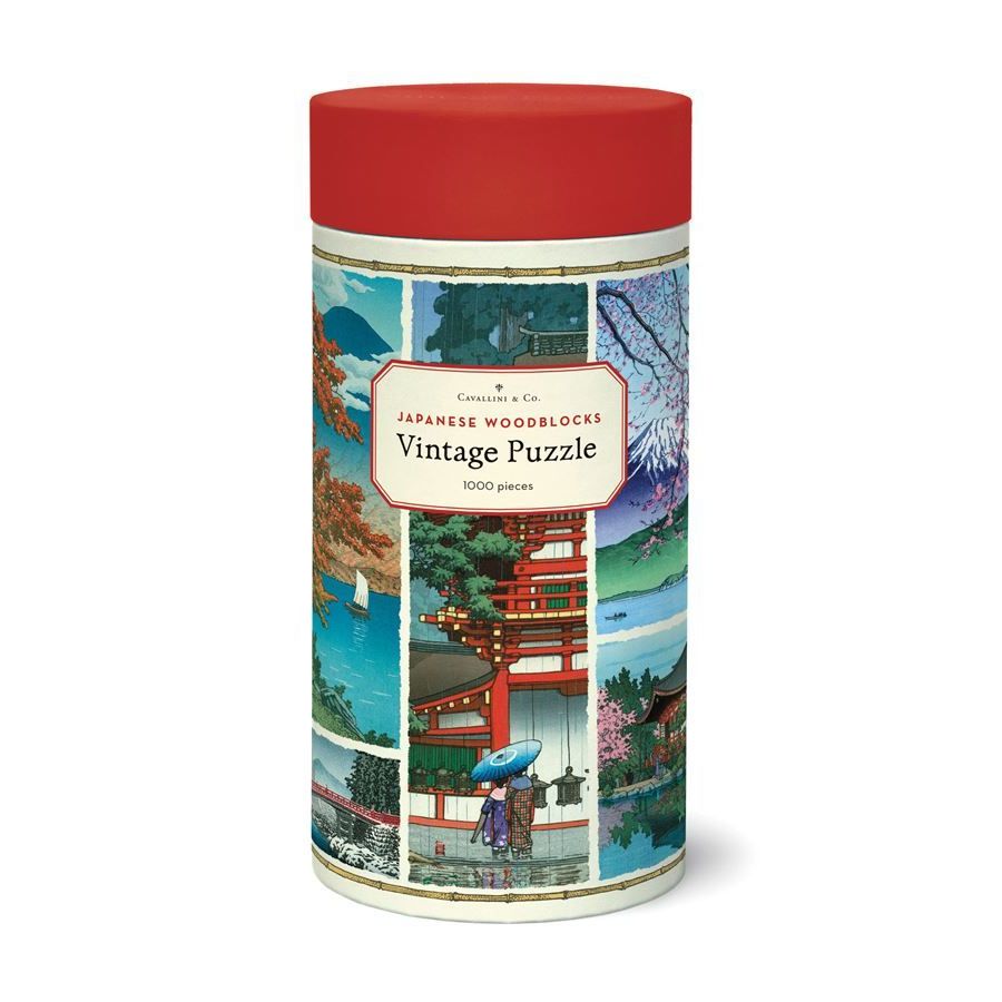 Puzzle Cavallini Estampes Japonaises 1000 pièces – 55 x 70 cm – Boîte tube