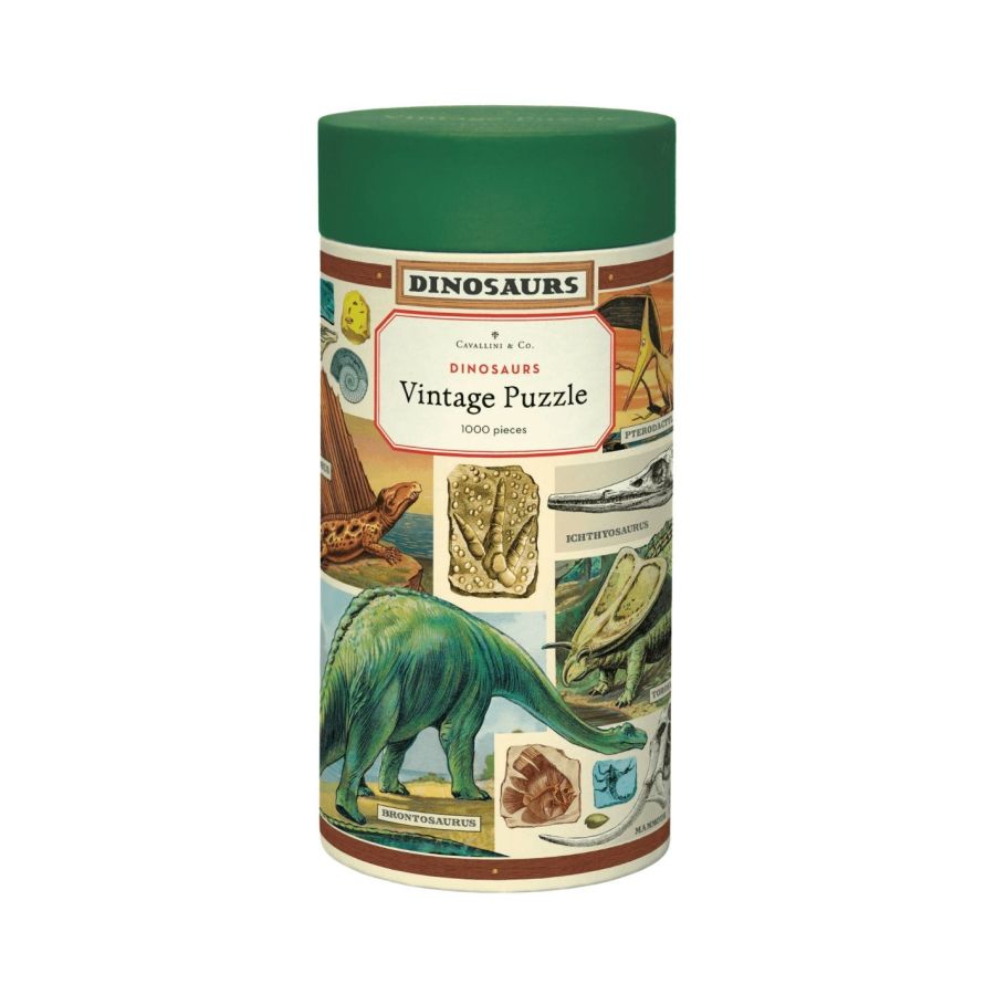 Puzzle Cavallini Dinosaures vintage 1000 | Art & Loisirs