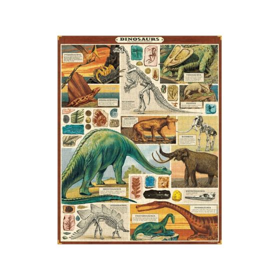 Puzzle Cavallini Dinosaures vintage 1000 | Art & Loisirs