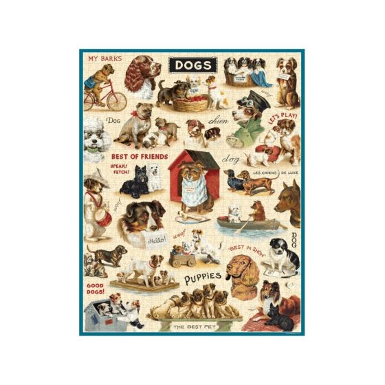 Puzzle Cavallini Chiens vintage 1000 | Art & Loisirs