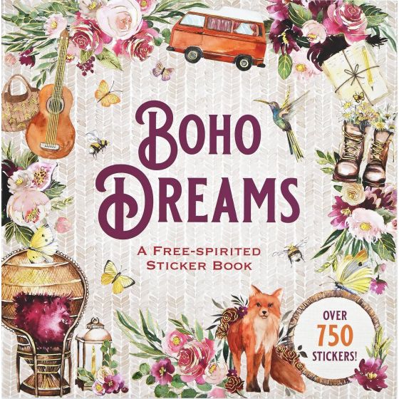 Livre d’autocollants Boho Dreams – 750 stickers – 50 pages