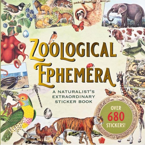 Livre d’autocollants Zoological Ephemera – 680 stickers – 50 pages