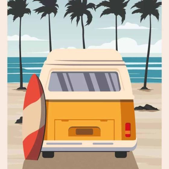 Peinture au numéro Malibu 30x40 cm