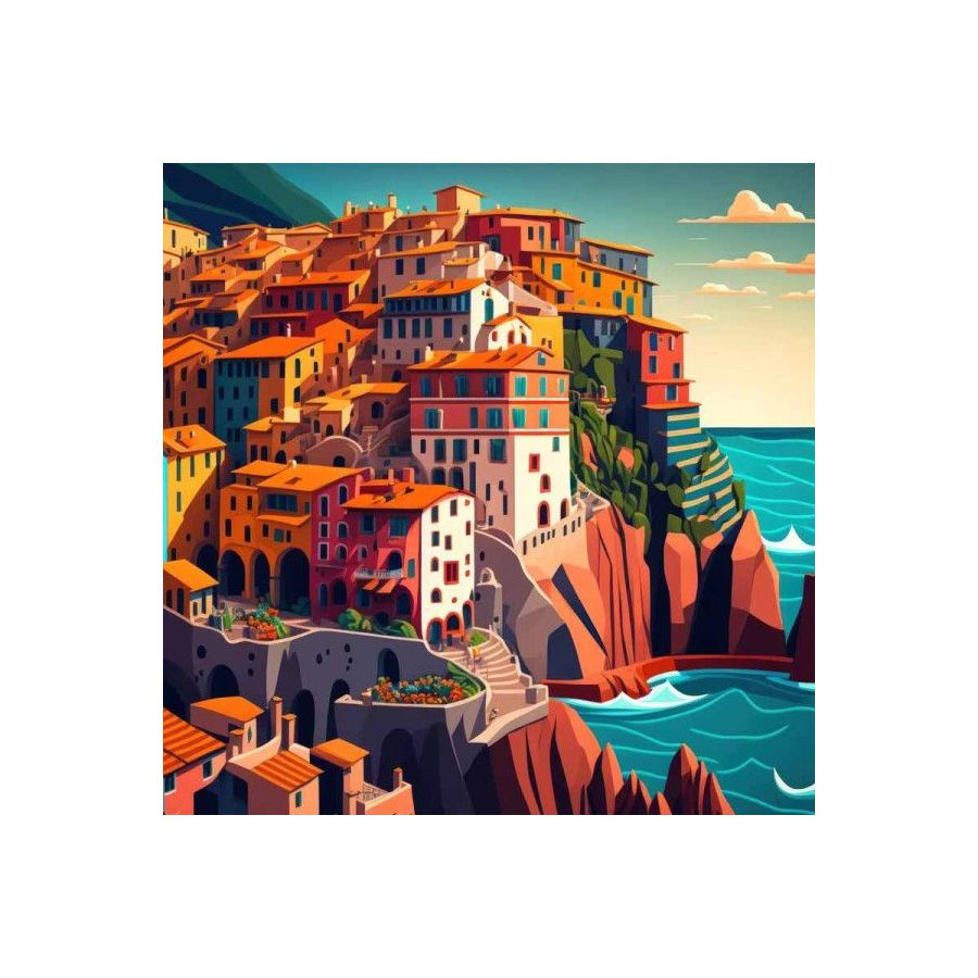 Peinture au numéro Cinque Terre 30x40 cm