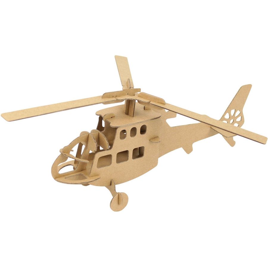 Helicoptere à assembler - 26x16x7 cm - Carton