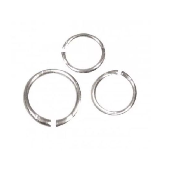Lot de 120 anneaux liaison ronds ouverts en métal argenté 5 à 12 mm
