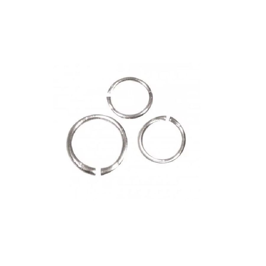 Lot de 120 anneaux liaison ronds ouverts en métal argenté 5 à 12 mm