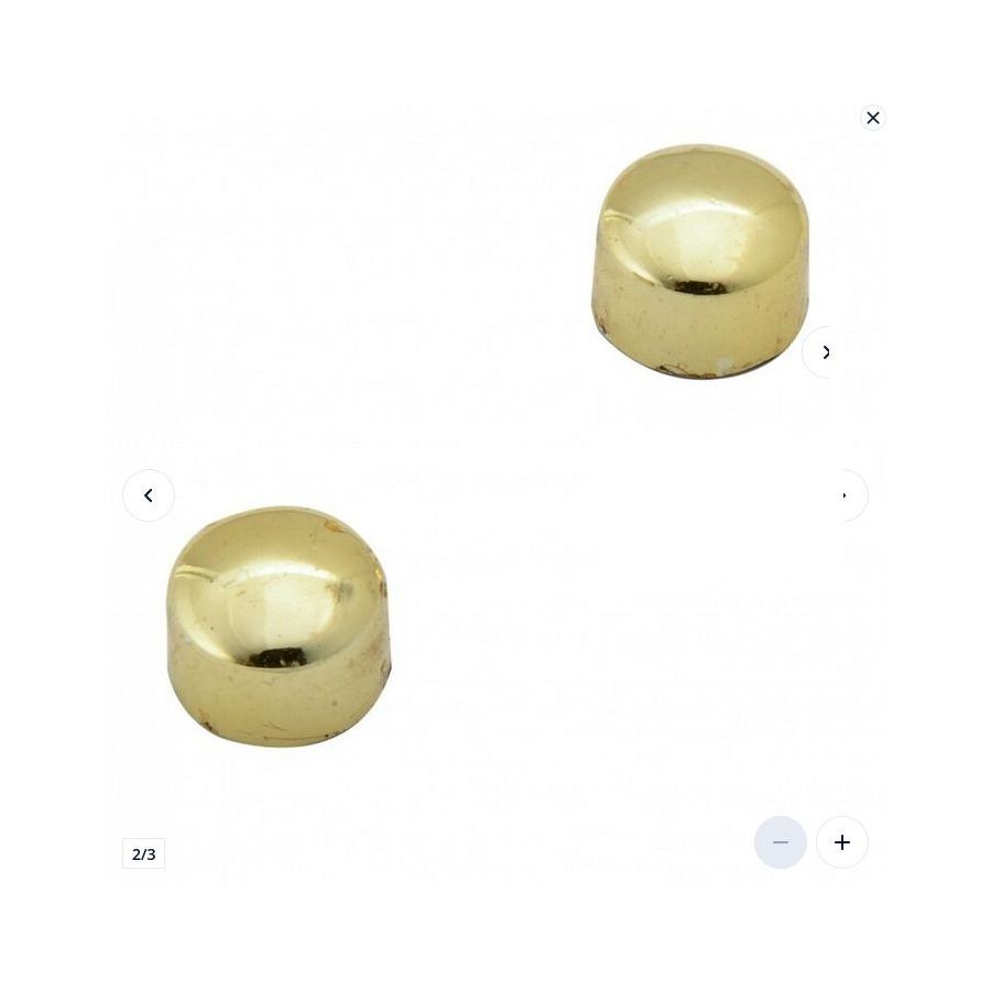 Pochette 10 punaises magnétiques dorées 10 mm