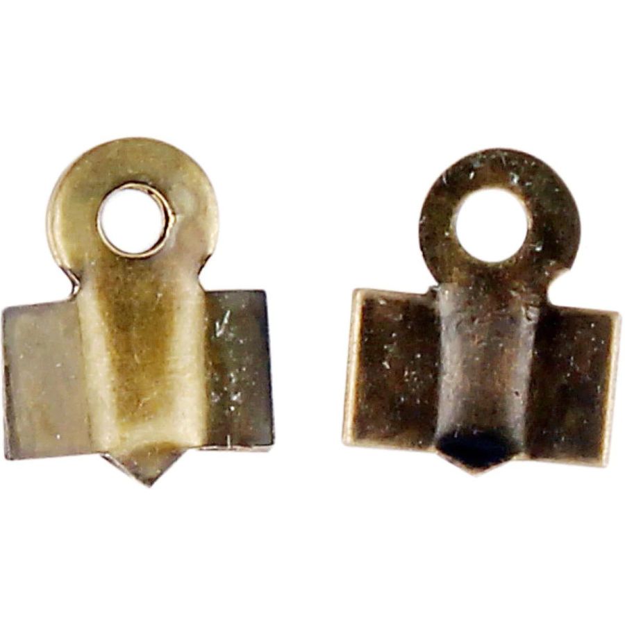 Pochette 50 embouts à plier en laiton taille 8 mm