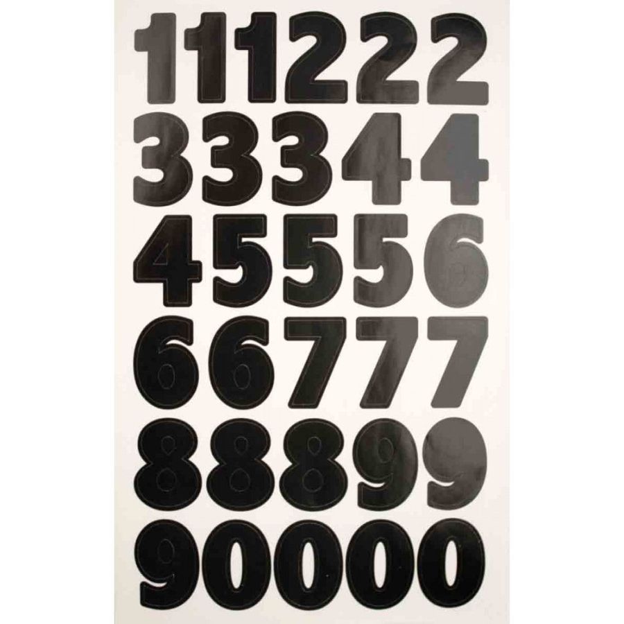 Sachet 2 Planches identiques de gommettes Chiffres H 2 cm et Lettres H 1.5 cm