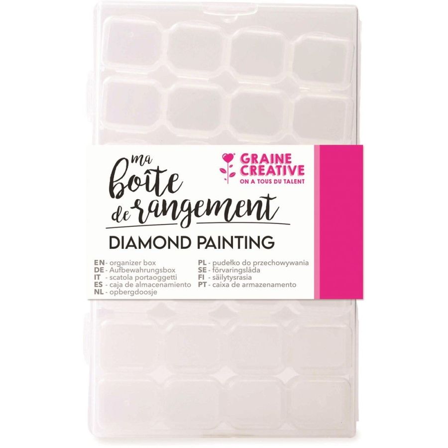 Boite de rangement Diamand Painting 28 cases 11 x 17, 5 x 2, 8 cm
