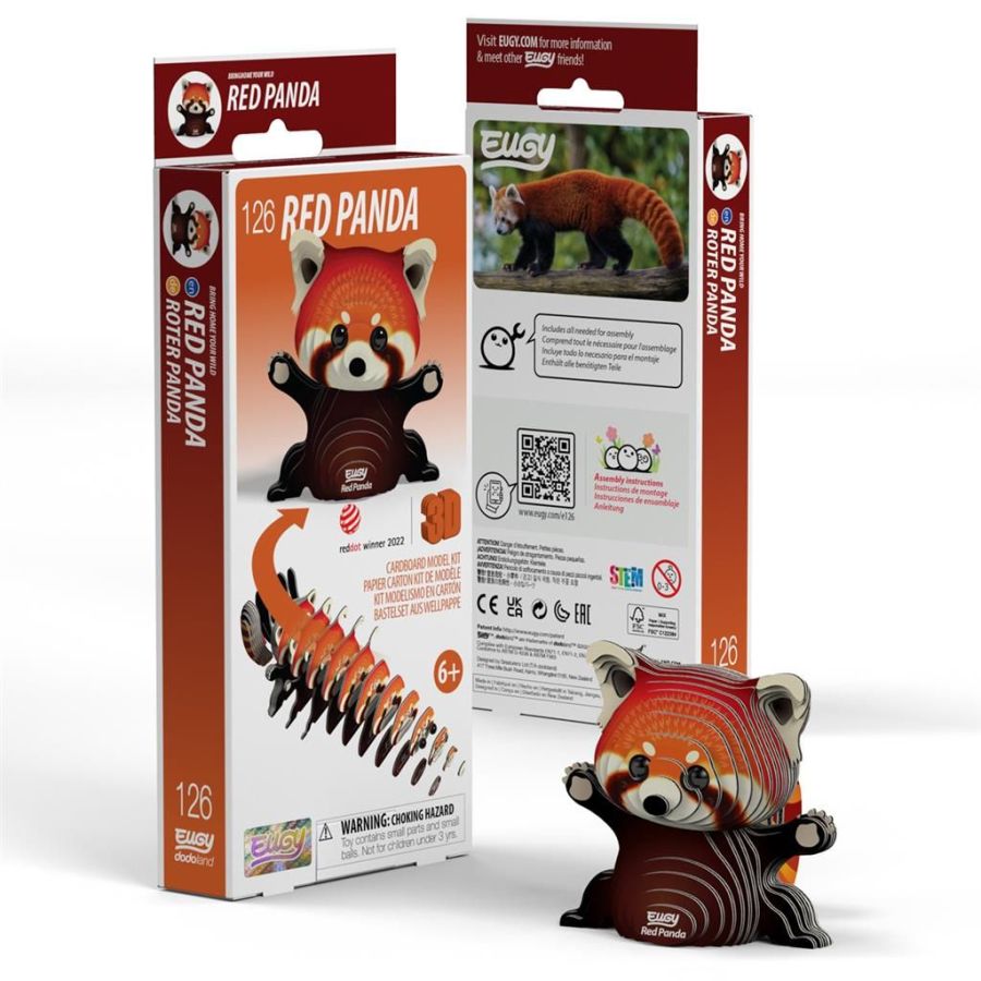 Eugy 3D Modele : Panda rouge animal sauvage