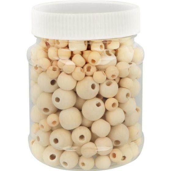 Assortiment de 350 perles en bois 8-15mm