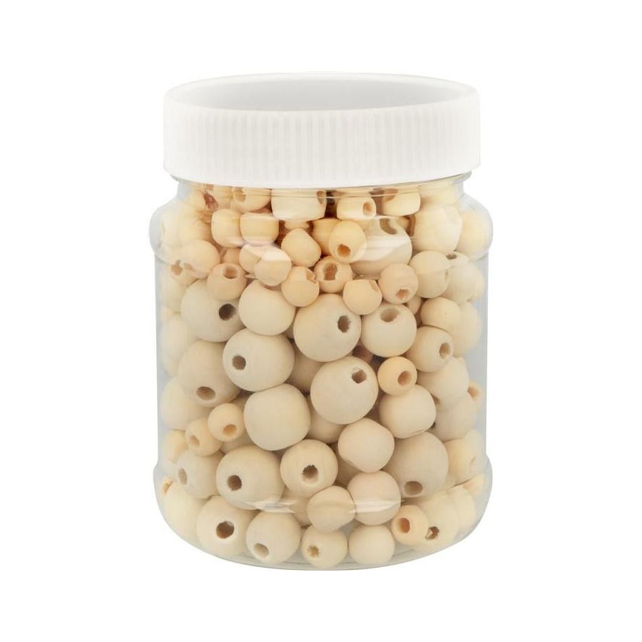 Assortiment de 350 perles en bois 8-15mm