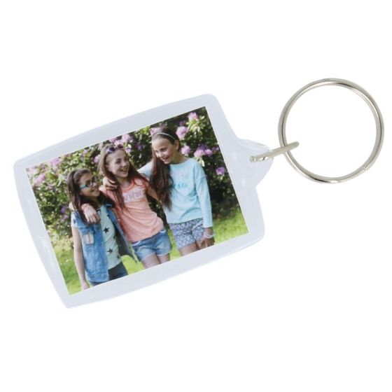 Lot 4 Porte-Clés Photo Transparents à Personnaliser Artemio