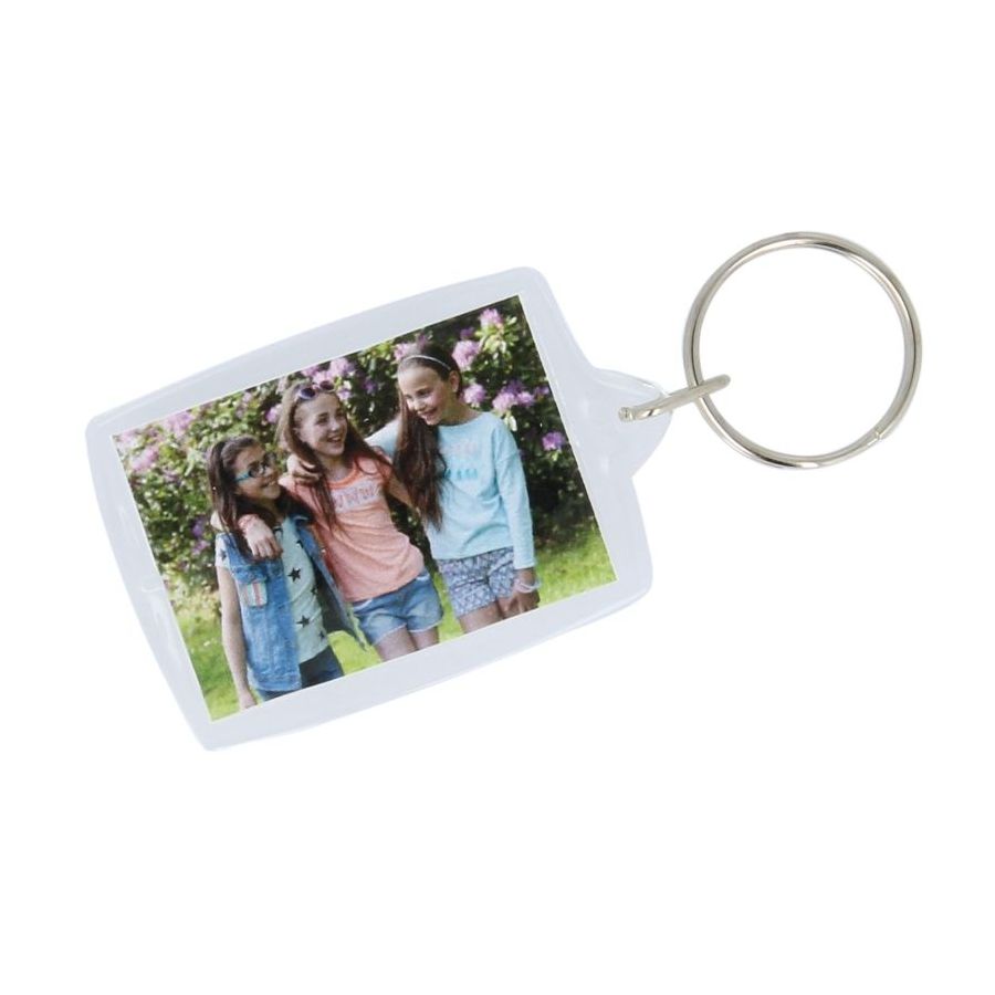 Lot 4 Porte-Clés Photo Transparents à Personnaliser Artemio