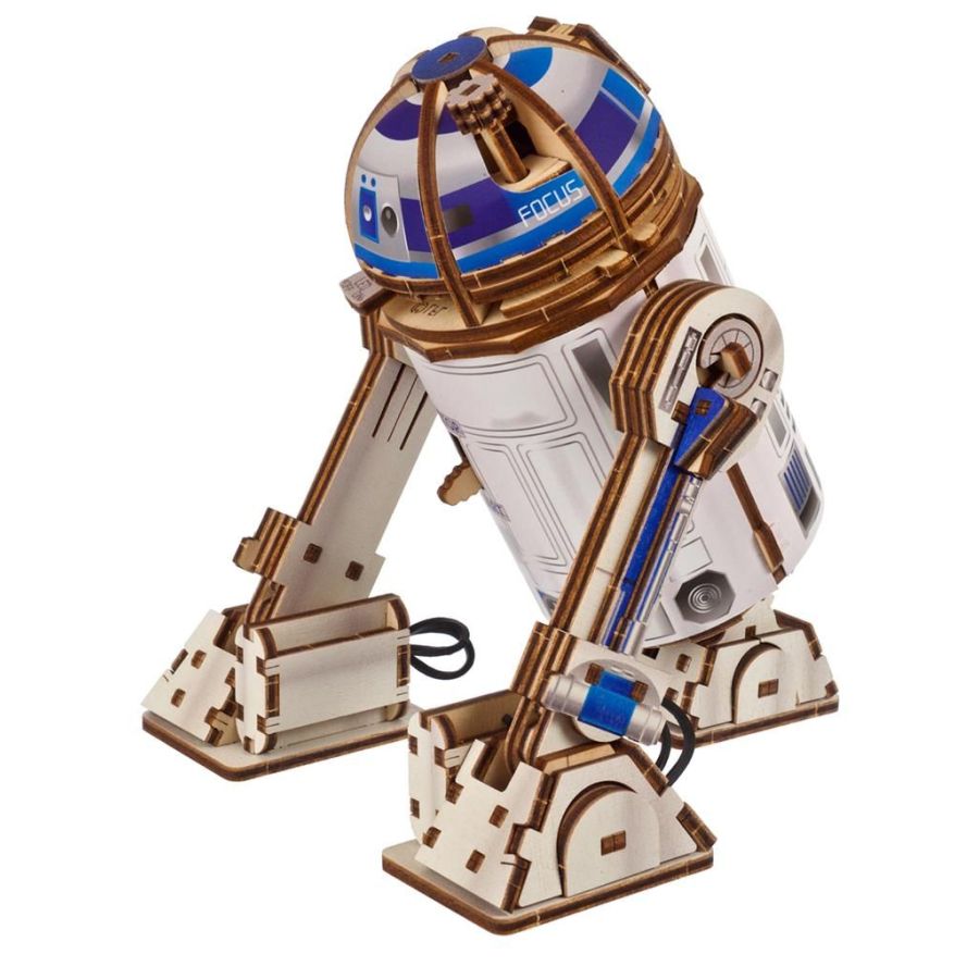 Maquette UGEARS R2-D2™ Star Wars™ - Droid Mécanique en Bois 3D avec Projecteur | Art & Loisirs