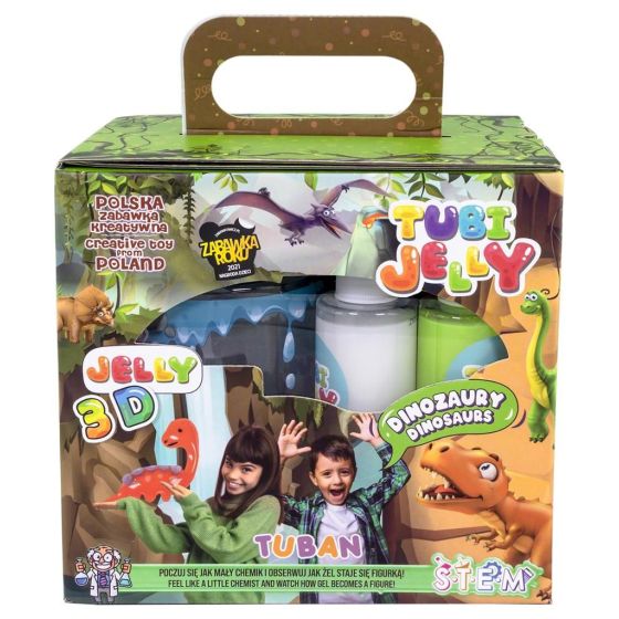 Tuban - Tubi Jelly Set avec 6 couleurs et Petit Aquarium - Dinosaures