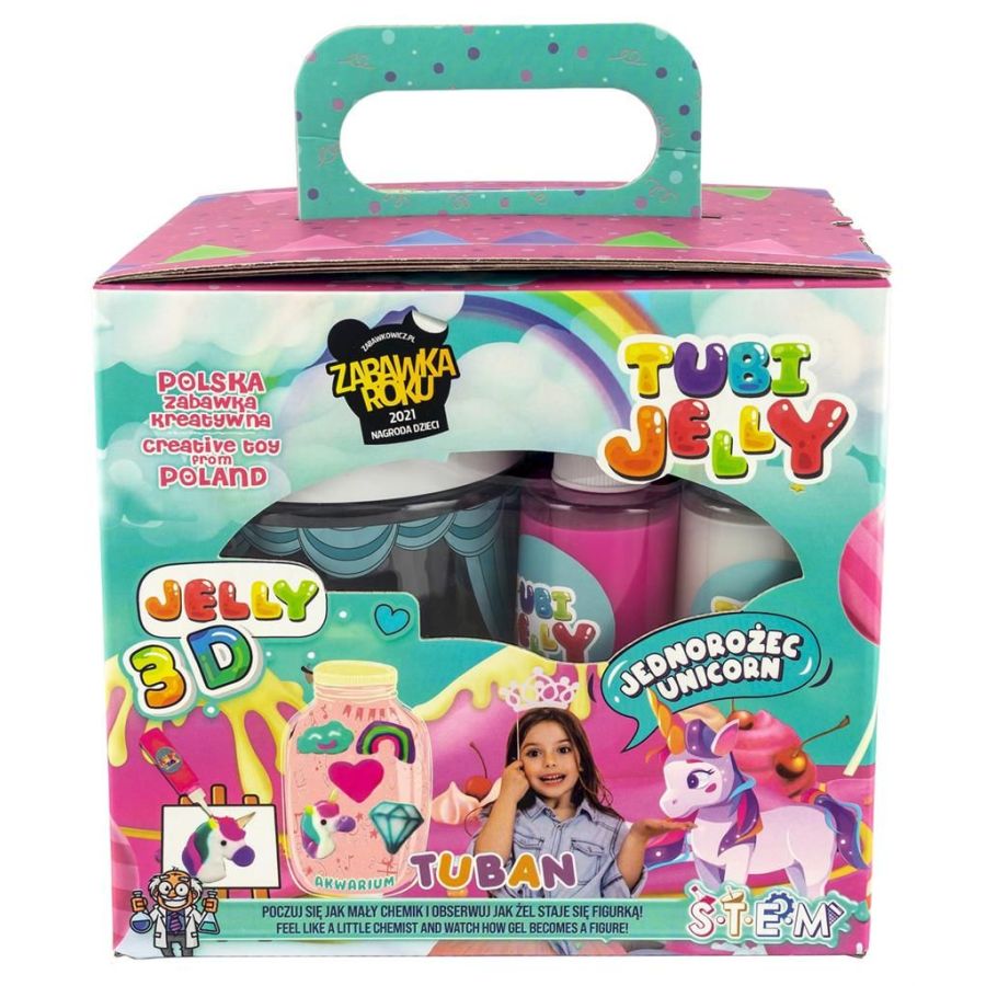 Tuban Tubi Jelly Set Licorne - Créez des Figurines en Gel avec Aquarium | Art & Loisirs