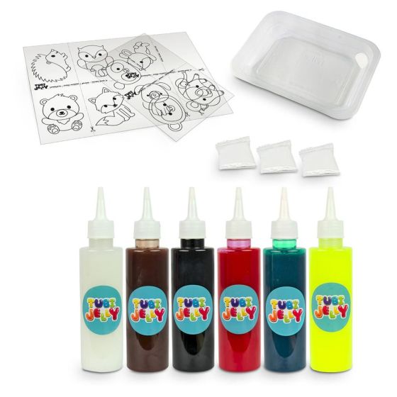 Tuban Tubi Jelly Set 6 Couleurs Animaux - Coffret Créatif Sûr et Non Toxique | Art & Loisirs
