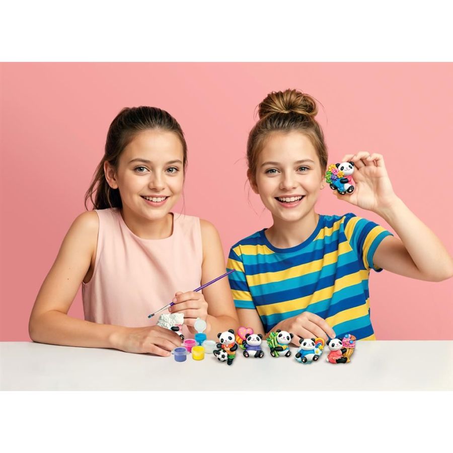 4M Crea : Kit Moulage Pandas Adorables 5 cm – Créez & Peignez vos magnets | Art & Loisirs