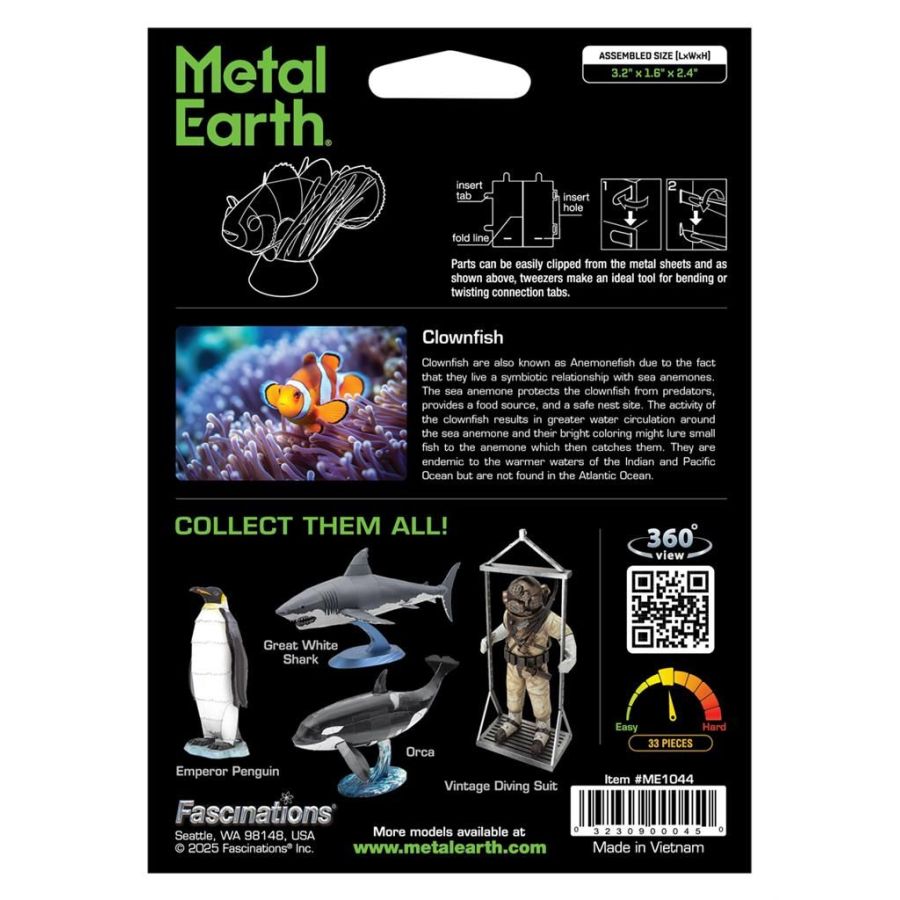 Maquette Métal 3D Poisson Clown METAL EARTH - Kit Modélisme 14+ Art & Loisirs