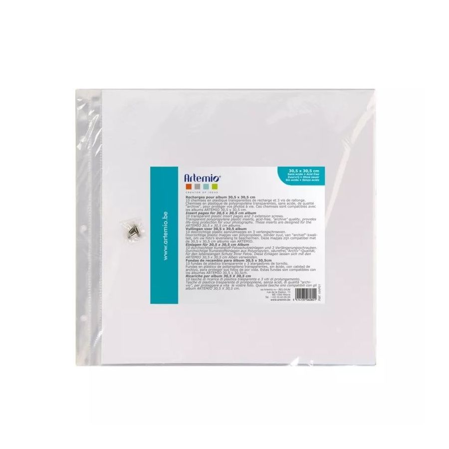 10 Recharges pour Album - 30, 5X30, 5 CM + 3 vis