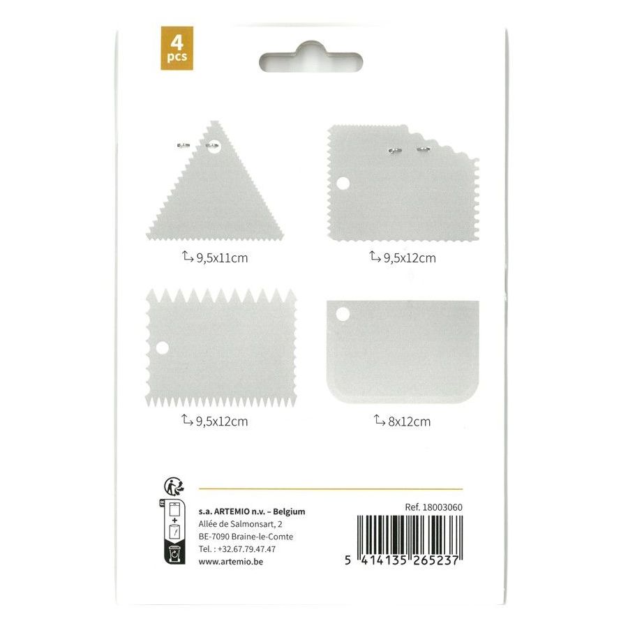 Lot de 4 Spatules Dentées Artemio - Outils Créatifs Polyvalents