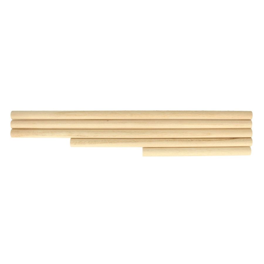 Batons bois pour Macramé 5 Pièces 'Artemio'