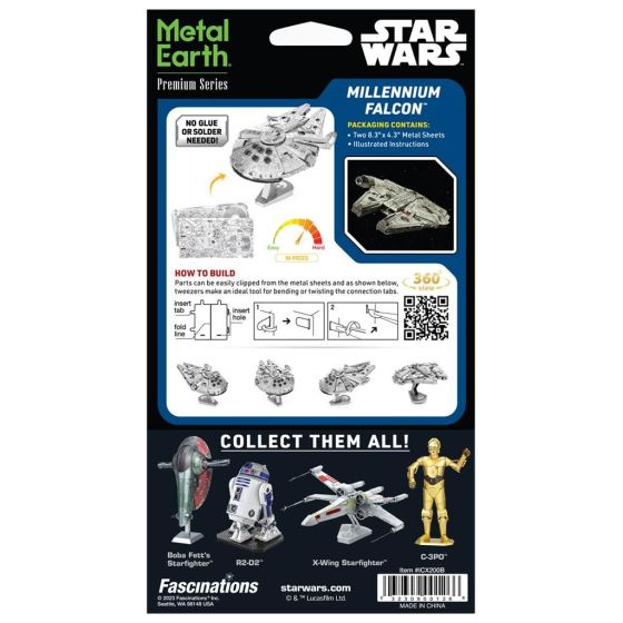 Maquette 3D Métal Millennium Falcon Iconx - METAL EARTH