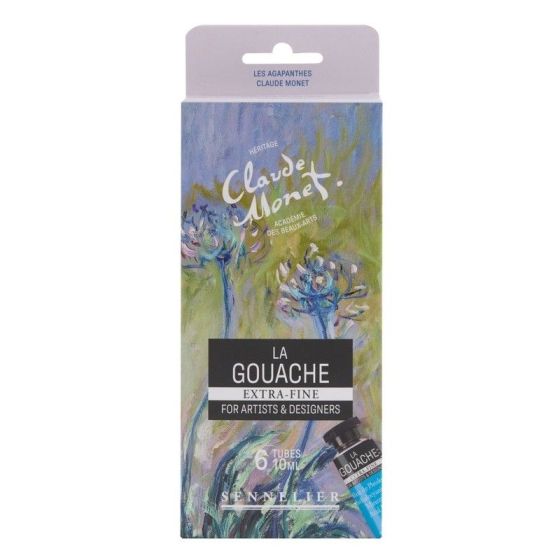Boîte de 6 tubes de guache extra-fine SENNELIER - Claude Monet