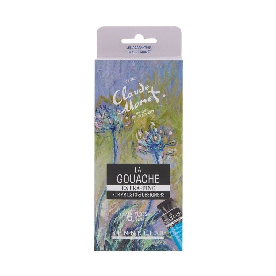 Boîte de 6 tubes de guache extra-fine SENNELIER - Claude Monet