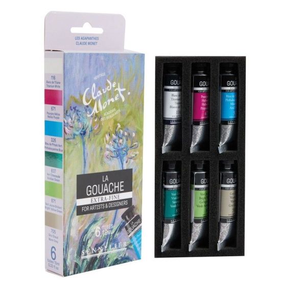 Gouache Extra-Fine Sennelier Claude Monet - 6 Tubes | Art &